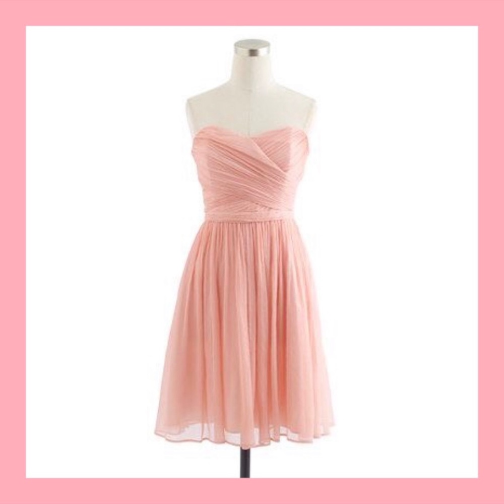 Peach/Blush chiffon bridesmaid dress